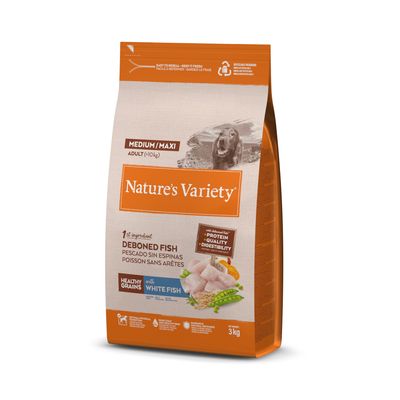 Nature's Variety Healthy Grains Medium/Maxi Adult, biała ryba