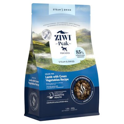 Ziwi Peak Steam & Dried, jagnięcina z zielonymi warzywami
