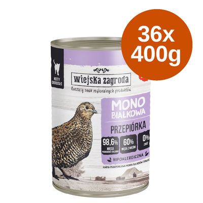 Megapakiet Wiejska Zagroda Cat Monoprotein, 36 x 400 g