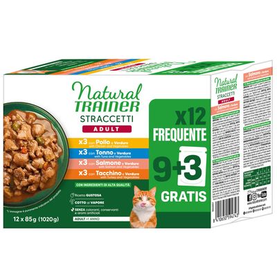 Natural Trainer Straccetti Adult, paski w sosie, 12 x 85 g