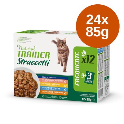 Korzystny pakiet Natural Trainer Straccetti Adult, paski w sosie, 24 x 85 g