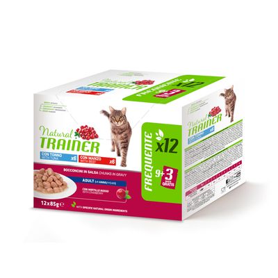 38 + 10 gratis! Natural Trainer, karma mokra, 48 x 85 g