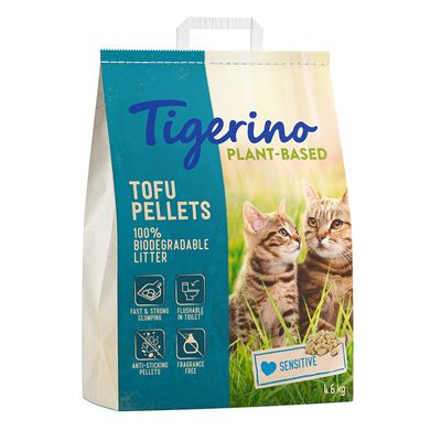 Tigerino Plant-Based, żwirek na bazie tofu - sensitive, bezzapachowy