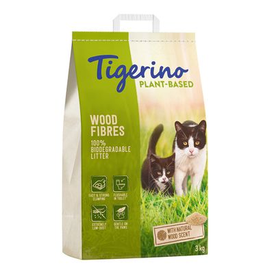 Tigerino Plant-Based, żwirek na bazie drewna - zapach drewna, nieperfumowany