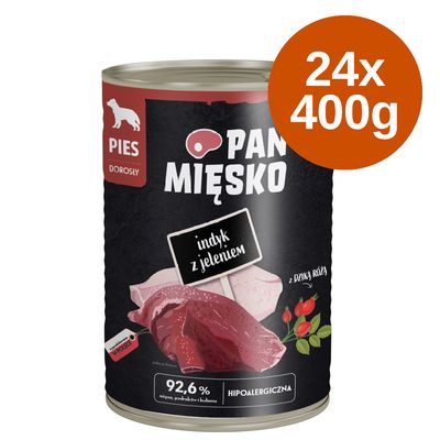 Korzystny pakiet Pan Mięsko Dog, 24 x 400 g