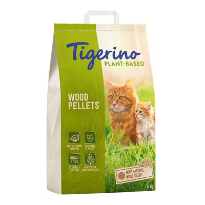Tigerino Plant-Based, żwirek na bazie drewna - zapach drewna, nieperfumowany