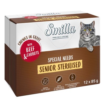 Smilla Senior Sterilised kawałeczki w sosie z warzywami, saszetki