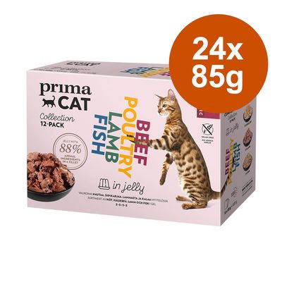 Korzystny pakiet PrimaCat Classic w galarecie, 24 x 85 g