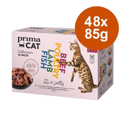 Megapakiet PrimaCat Classic w galarecie, 48 x 85 g