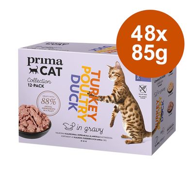 Megapakiet PrimaCat Classic w sosie, 48 x 85 g