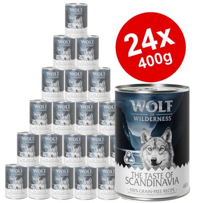Megapakiet Wolf of Wilderness „The Taste Of", 24 x 400 g