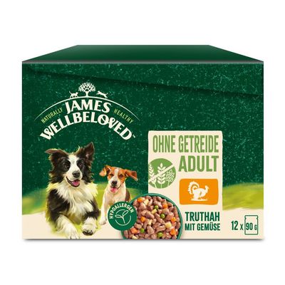James Wellbeloved Adult Dog Hypoallergenic, indyk z warzywami w sosie
