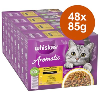 Whiskas 1+ Aromatyczny Zestaw 48 x 85 g
