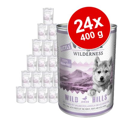 Megapakiet Little Wolf of Wilderness Junior, 24 x 400 g