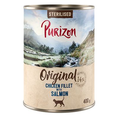 Korzystny pakiet Purizon Adult Sterilised, bez zbóż, 12 x 400 g