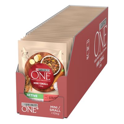Purina ONE Mini Active, wołowina i marchew