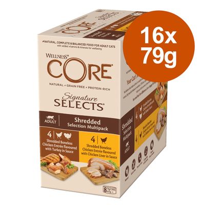 Korzystny pakiet Wellness Core Cat Signature Selects, 16 x 79 g