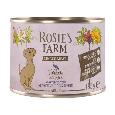 Rosie's Farm Single Meat Adult, 6 x 195 g