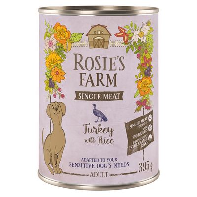 Rosie's Farm Single Meat Adult, 6 x 395 g