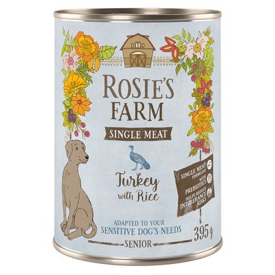 Rosie's Farm Single Meat Senior, 6 x 395 g
