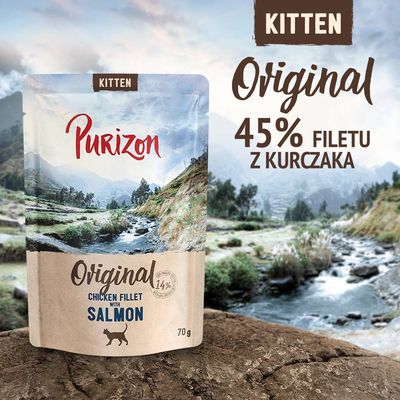 Korzystny pakiet Purizon Kitten, bez zbóż, 24 x 70 g