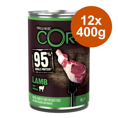 Korzystny pakiet Wellness Core Adult 95% Single Protein, 12 x 400 g