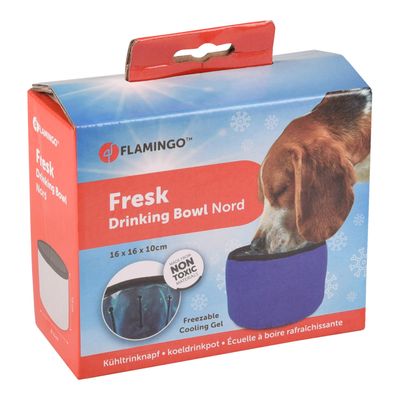Flamingo Fresk chłodząca miska do picia, niebieska