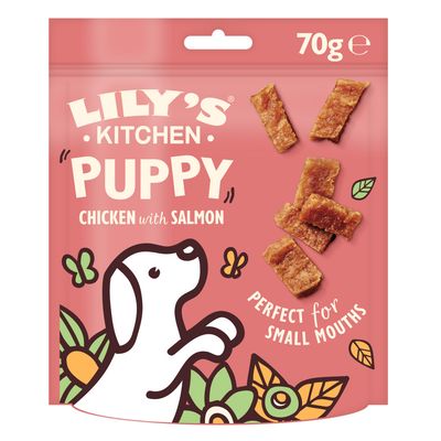 Lily's Kitchen Puppy Bites, z kurczakiem i łososiem
