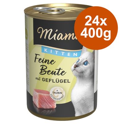 Korzystny pakiet Miamor Feine Beute Kitten, 24 x 400 g