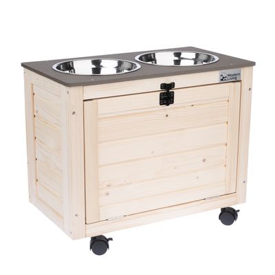 Modern Living pudełko na karmę z miskami Inari