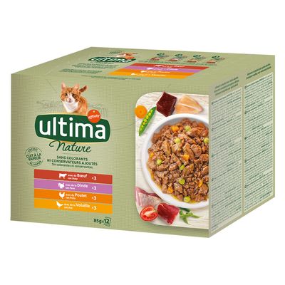 80 + 16 gratis! Ultima, karma mokra dla kota, 96 x 85 g