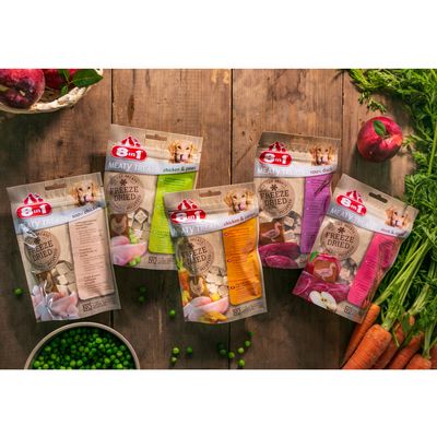 3 + 1 gratis! Przysmaki dla psa 8in1, różne rodzaje