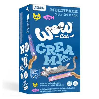 WOW Cat Creamy Snack, 24 x 15 g
