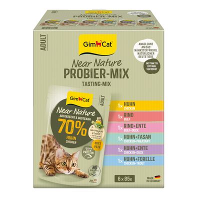 Pakiet próbny GimCat Near Nature, 6 x 85 g