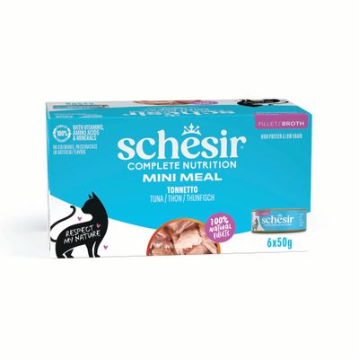 Schesir Complete Nutrition, filet w bulionie, 6 x 50 g w puszce