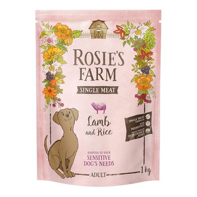 Rosie's Farm Single Meat Adult, jagnięcina z ryżem