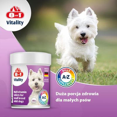 8in1 Vitality multiwitaminowe tabletki dla psów małych ras