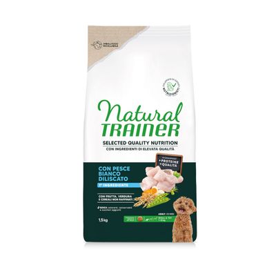 Natural Trainer Selected Quality Nutrition Adult Small & Toy, biała ryba