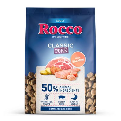 Rocco Classic Adult, wieprzowina z łososiem