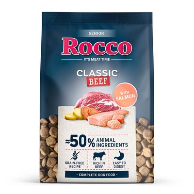 Rocco Senior Classic, wołowina z łososiem