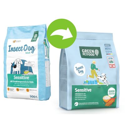 Green Petfood Sensitive, z owadami i ryżem