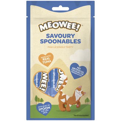 2 + 1 gratis! Meowee! Savoury Spoonables, przysmak dla kota, 3 x 56 g / 3 x 112 g