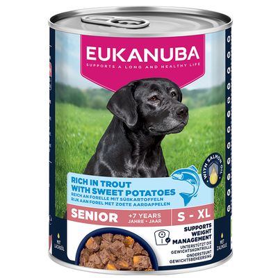 Eukanuba Senior, pstrąg z batatami