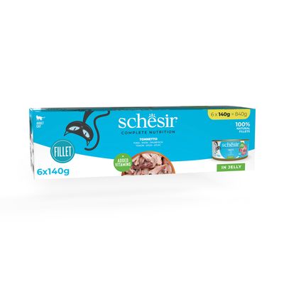Korzystny pakiet Schesir Complete Nutrition, filet w galarecie, 24 x 140 g