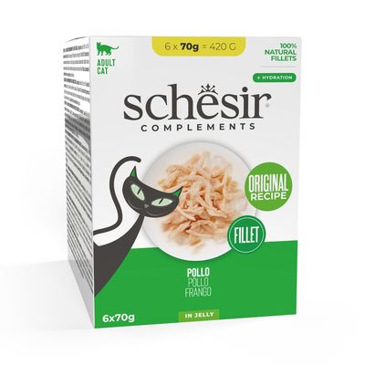 Korzystny pakiet Schesir Complements filet w galarecie, 24 x 70 g