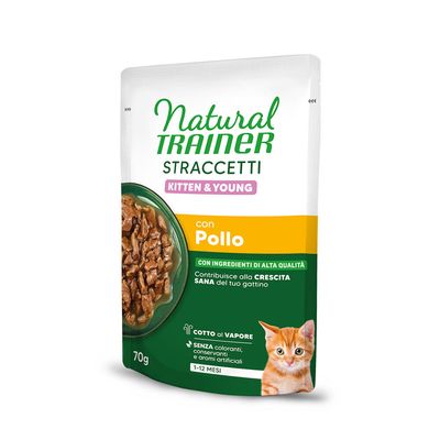 Natural Trainer Straccetti Kitten & Young, paski w sosie, 56 x 70 g