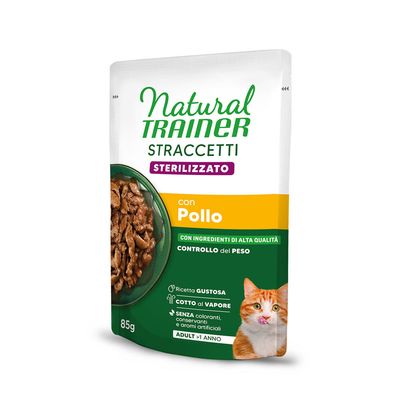 Natural Trainer Stracceti Adult Sterilised, paski w sosie, 48 x 85 g