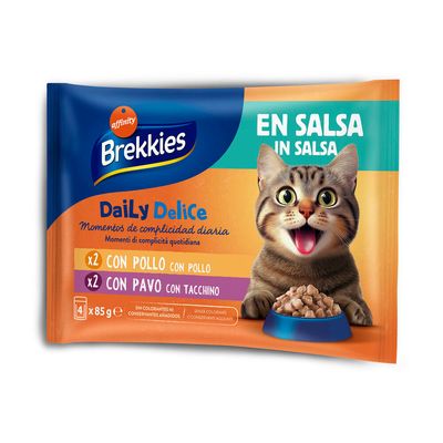 Brekkies Daily Delice, 4 x 85 g