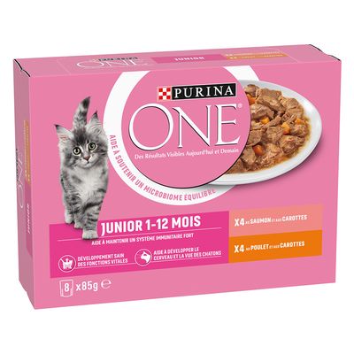 24 + 8 gratis! PURINA ONE, karma mokra, 32 x 85 g