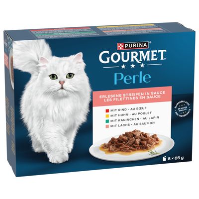 32 + 8 gratis! / 48 + 12 gratis! / 104 + 26 gratis! Gourmet Perle, 40 x / 60 x / 130 x 85 g